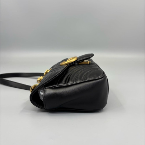 Gucci Matelasse Mini GG Marmont Calfskin Black