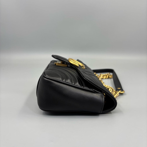 Gucci Matelasse Mini GG Marmont Calfskin Black