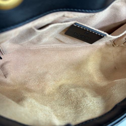 Gucci Matelasse Mini GG Marmont Calfskin Black