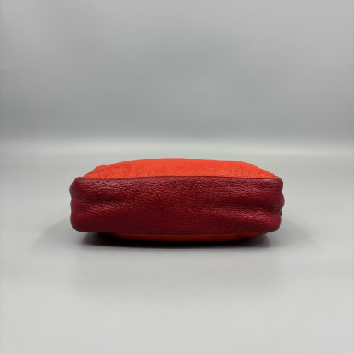 Miu Miu Camera Case Grained Calfskin Orange Red