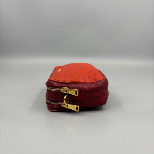Miu Miu Camera Case Grained Calfskin Orange Red