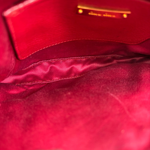 Miu Miu Camera Case Grained Calfskin Orange Red