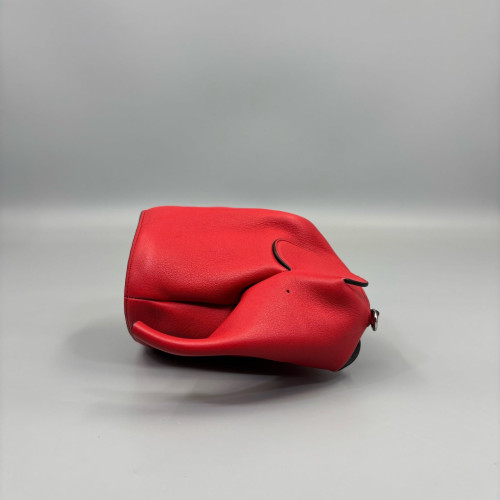 Loewe Elephant Crossbody Bag Calfskin Red