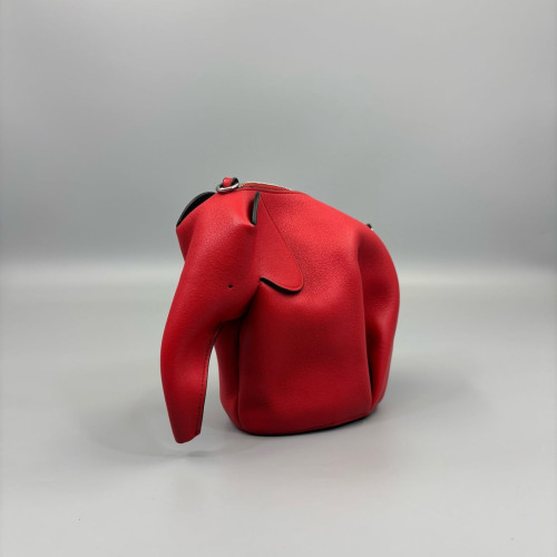 Loewe Elephant Crossbody Bag Calfskin Red