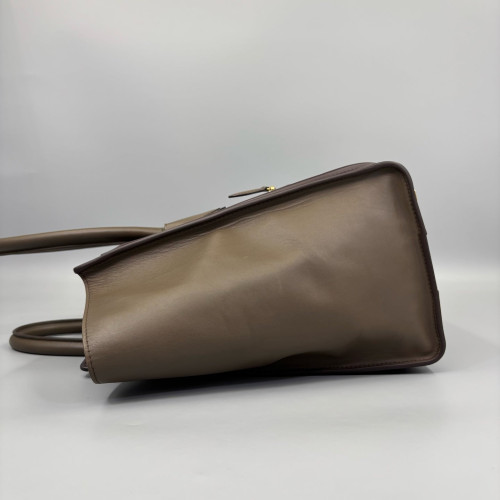 Celine Micro Luggage Calfskin Black Brown Burgundy
