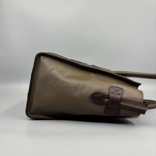 Celine Micro Luggage Calfskin Black Brown Burgundy