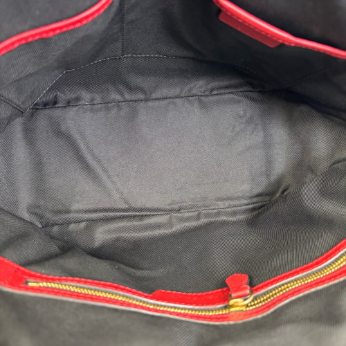 Burberry Small Orchard Bowling Bag House Check Calfskin Beige Red Black