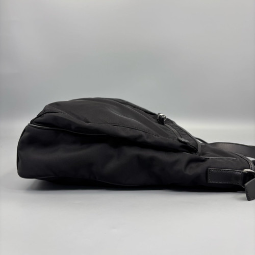 Prada Tote Bag Tessuto Nylon Calfskin Black
