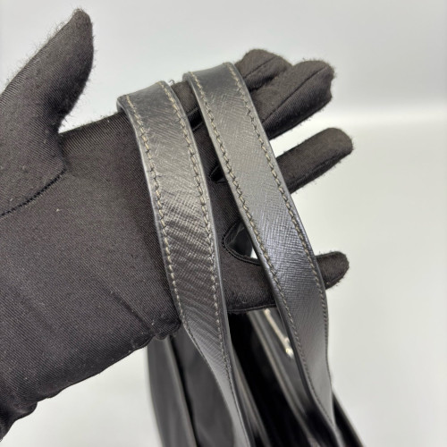 Prada Tote Bag Tessuto Nylon Calfskin Black
