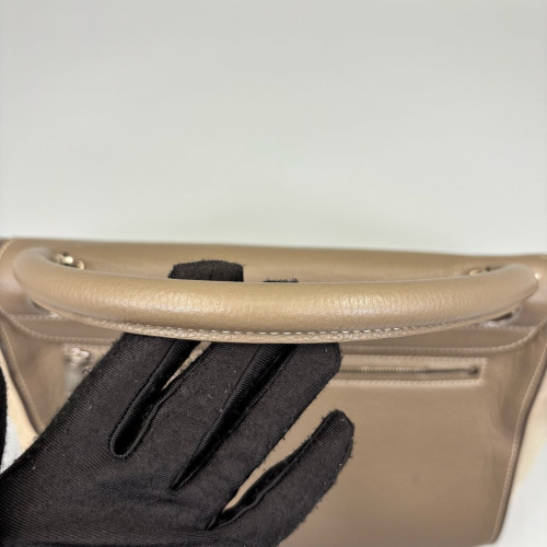 Celine Small Trapeze Suede Calfskin Taupe
