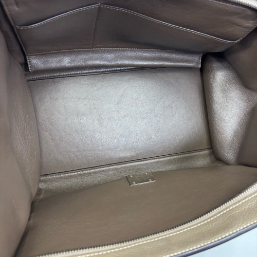 Celine Small Trapeze Suede Calfskin Taupe