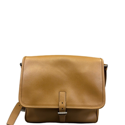 Prada Messenger Saffiano Calfskin Brown