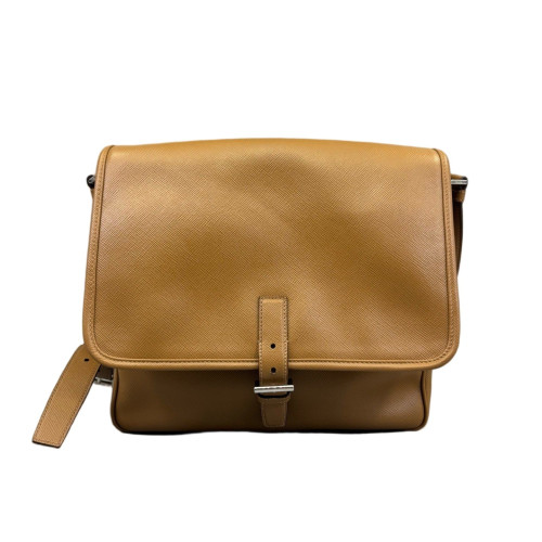Prada Messenger Saffiano Calfskin Brown