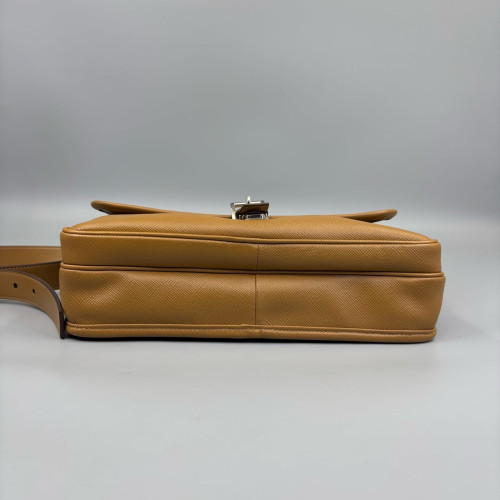 Prada Messenger Saffiano Calfskin Brown