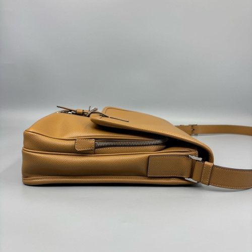 Prada Messenger Saffiano Calfskin Brown