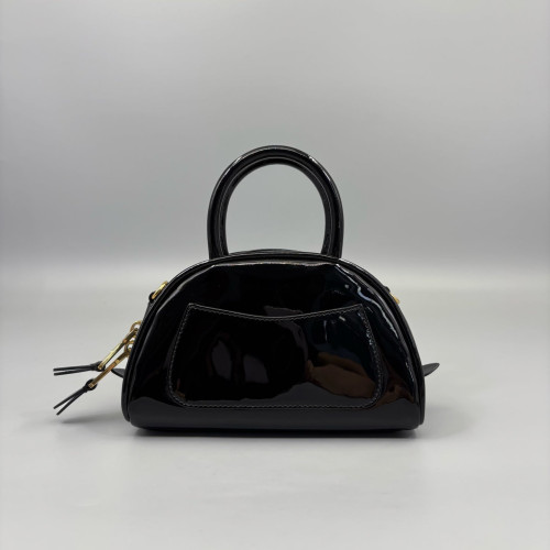 Miu Miu Dome Patent Calfskin Black