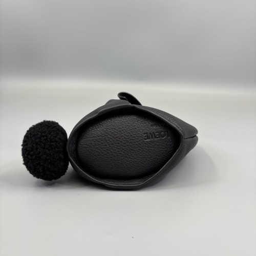 Loewe Bunny Crossbody Bag Grained Calfskin Black