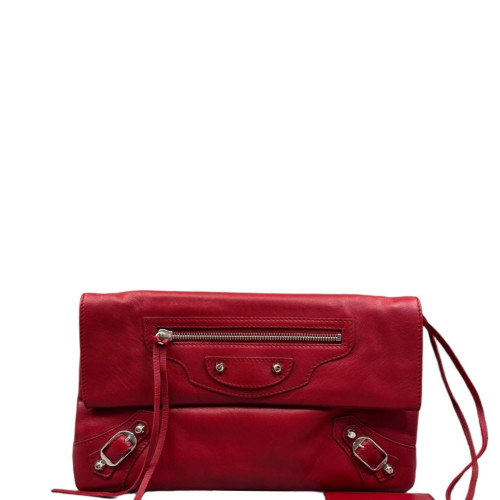 Balenciaga Clutch Calfskin Red