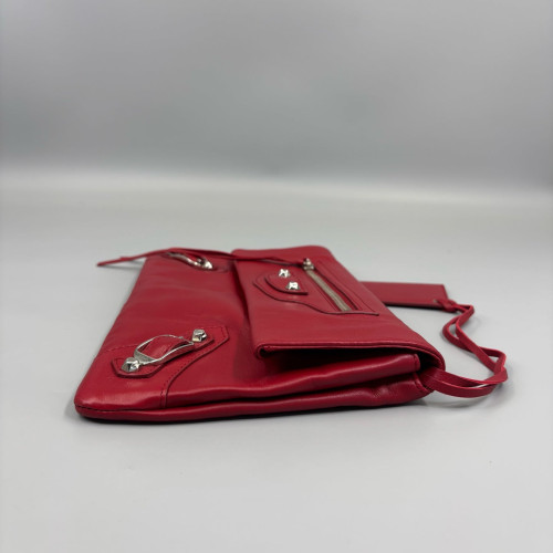 Balenciaga Clutch Calfskin Red