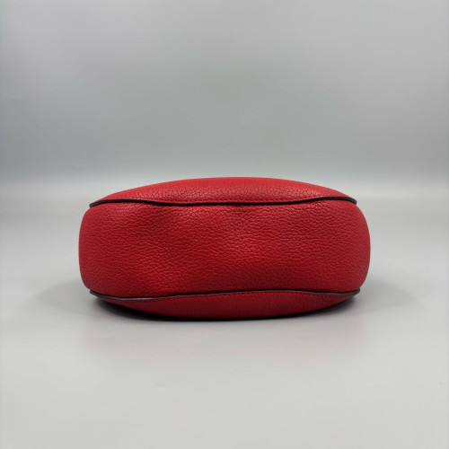 Chloe Medium Drew Shoulder Bag Grained Calfskin Red