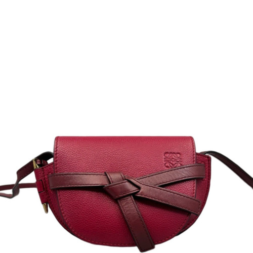 Loewe Mini Gate Calfskin Red Burgundy
