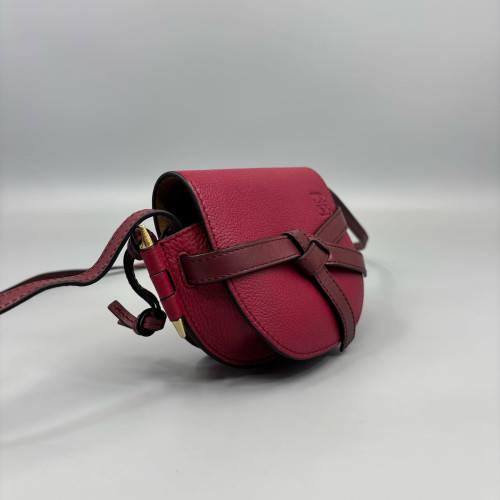 Loewe Mini Gate Calfskin Red Burgundy