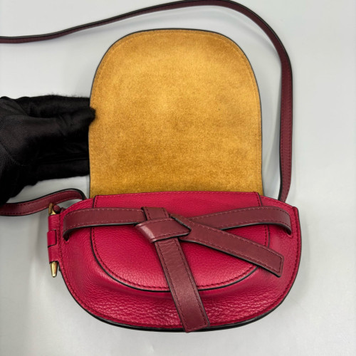 Loewe Mini Gate Calfskin Red Burgundy