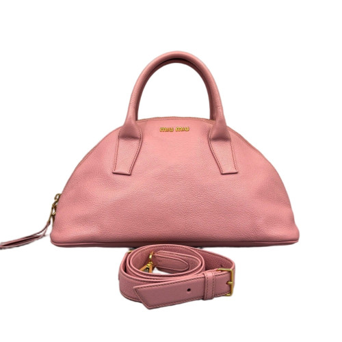 Miu Miu Dome Grained Calfskin Pink