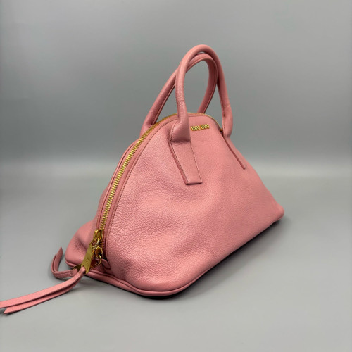 Miu Miu Dome Grained Calfskin Pink