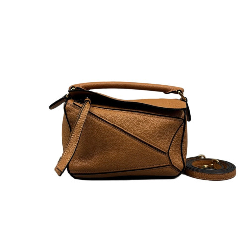 Loewe Mini Puzzle Grained Calfskin Brown