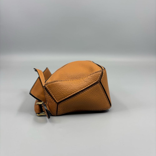 Loewe Mini Puzzle Grained Calfskin Brown