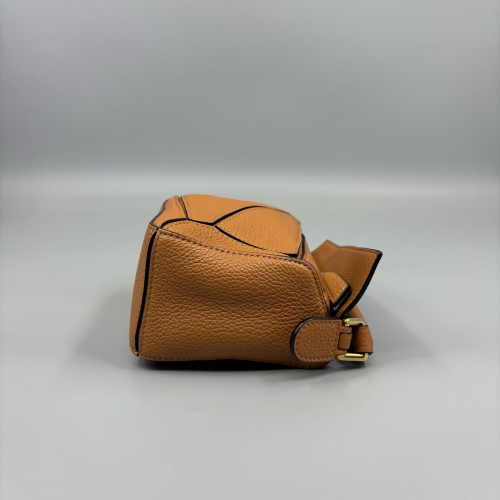 Loewe Mini Puzzle Grained Calfskin Brown
