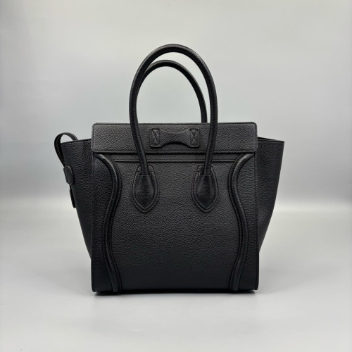 Celine Micro Luggage Grained Calfskin Black