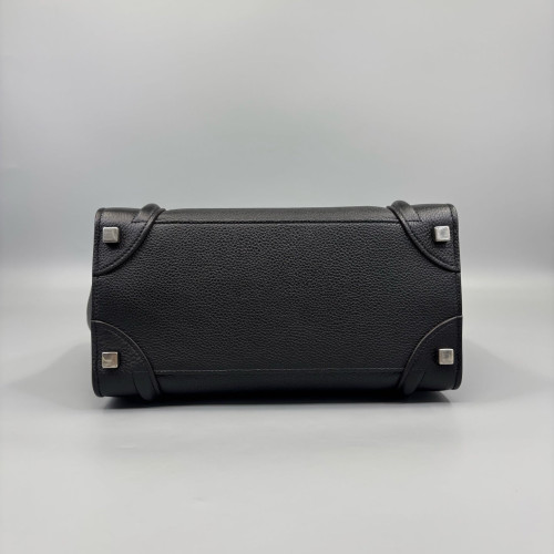 Celine Micro Luggage Grained Calfskin Black