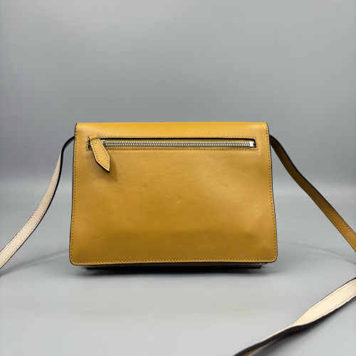 Burberry Small Macken Crossbody Bag Calfskin Yellow Beige
