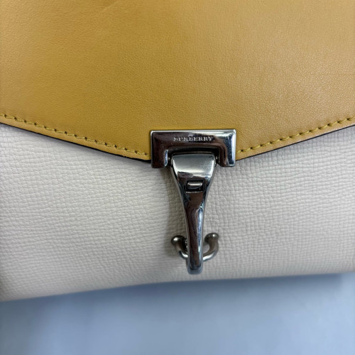 Burberry Small Macken Crossbody Bag Calfskin Yellow Beige