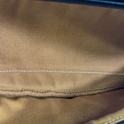 Celine Waist Belt Bag Triomphe Calfskin Canvas Dark Brown Light Brown Black