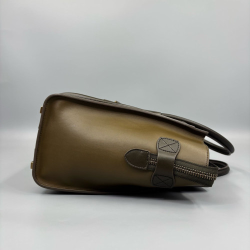 Celine Mini Luggage Calfskin Yellow Brown