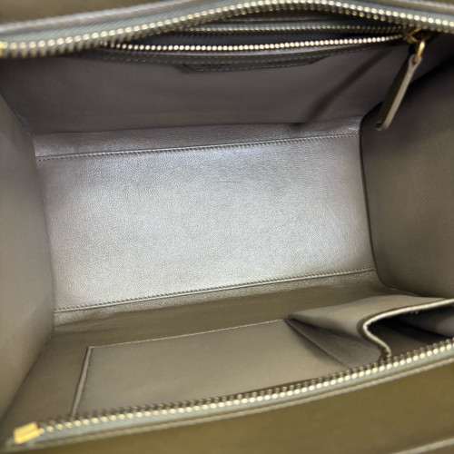 Celine Mini Luggage Calfskin Yellow Brown