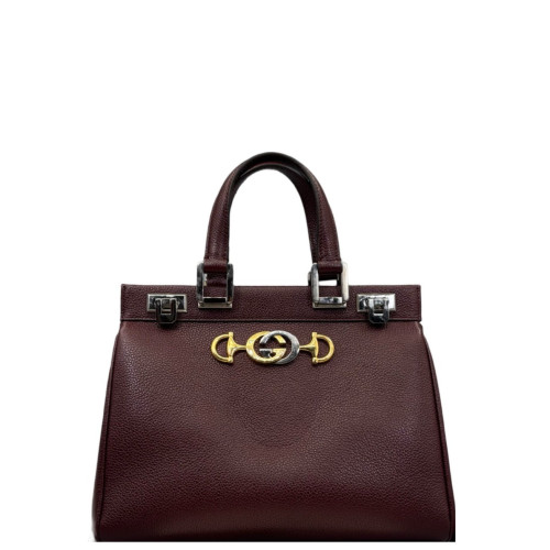 Gucci Small Zumi Top Handle Bag Grained Calfskin Black