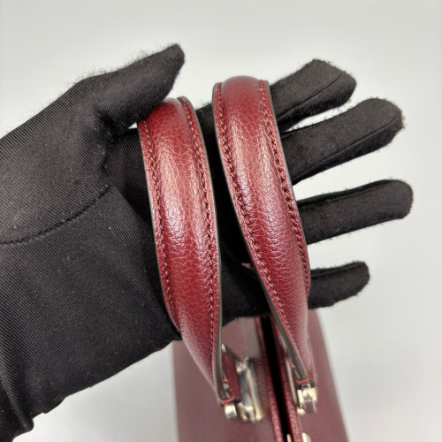 Gucci Small Zumi Top Handle Bag Grained Calfskin Black