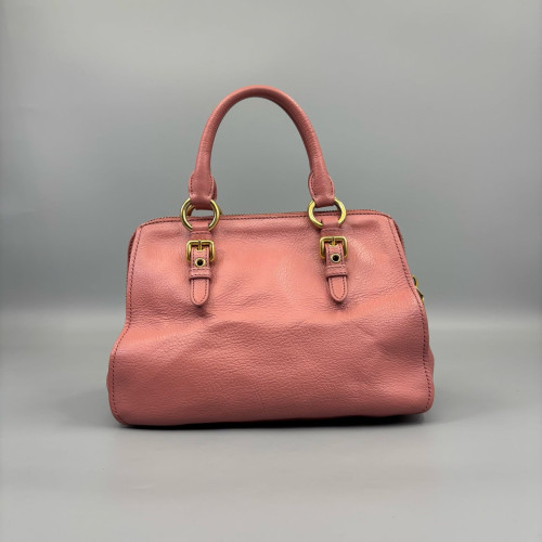 Miu Miu Tote Bag Grained Calfskin Pink