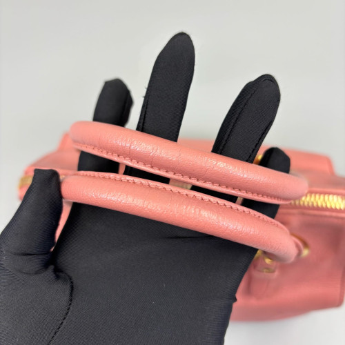 Miu Miu Tote Bag Grained Calfskin Pink