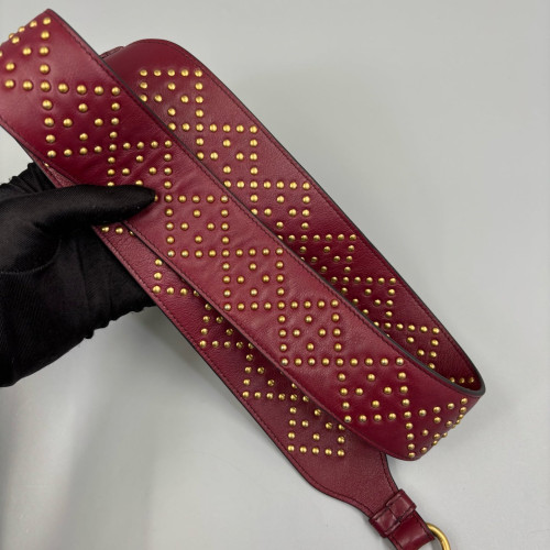 Dior Studded Small Supple Lady Dior Calfskin Red Dior Studded Small Supple Lady Dior Calfskin Red