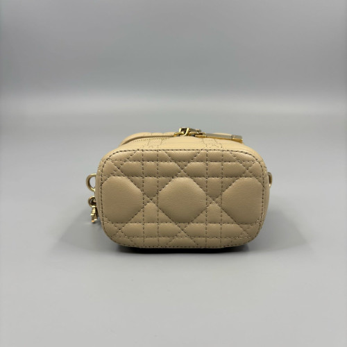 Dior Small Diortravel Vanity Case Calfskin Beige