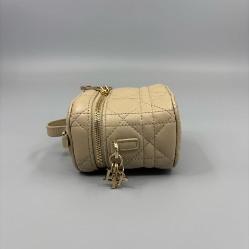 Dior Small Diortravel Vanity Case Calfskin Beige