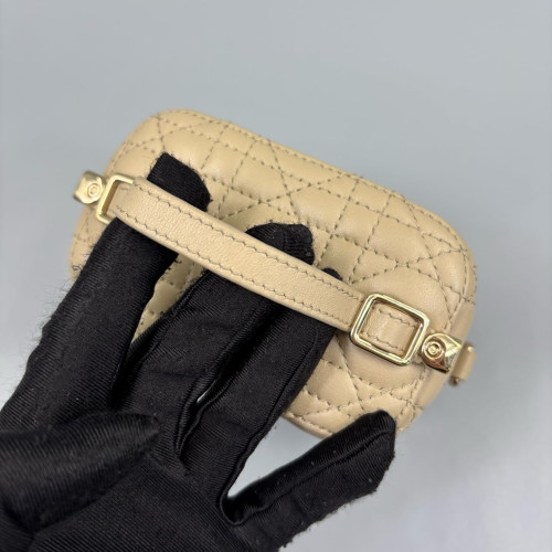 Dior Small Diortravel Vanity Case Calfskin Beige