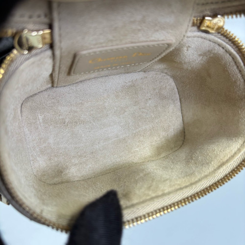Dior Small Diortravel Vanity Case Calfskin Beige