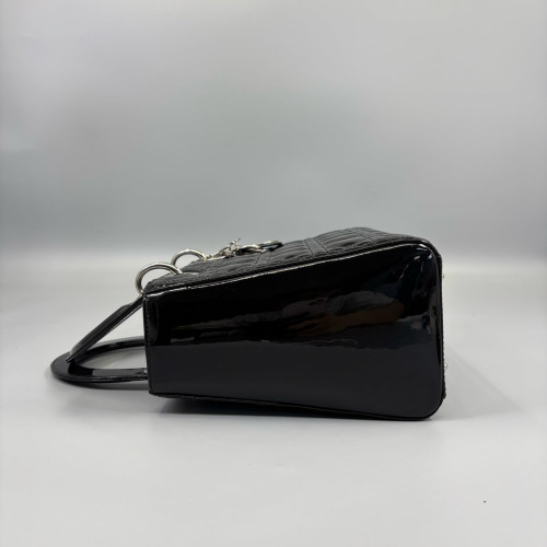 Dior Medium Lady Dior Patent Calfskin Black Dior Medium Lady Dior Patent Calfskin Black