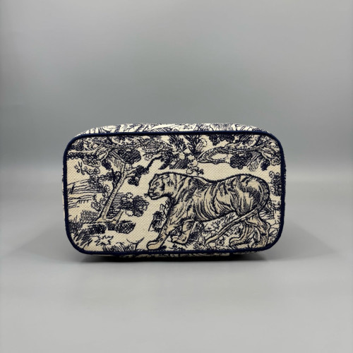 Dior Diortravel Vanity Case Oblique Beige Navy Black